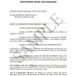 Sample Receipt And Release Form To Beneficiaries