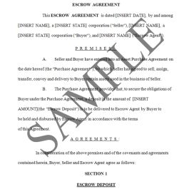 Escrow Agreement