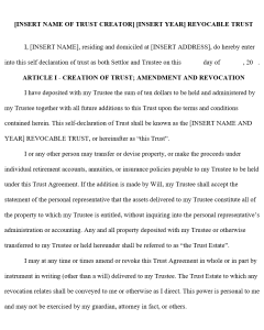 Revocable Living Trust for Childless Couple (12 Pages) 