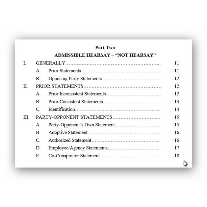 Hearsay Rule And Its Exceptions: A Practical Review (55-Page Book) - Main Image